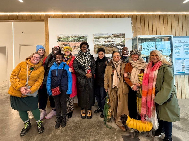 Group visit to Catherine's art exhibition © Catherine Farr