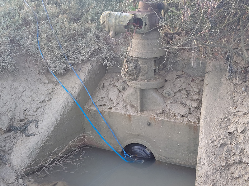 A blocked sluice
