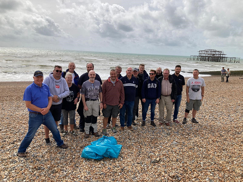 Changes in beach clean finds by EQUANS
