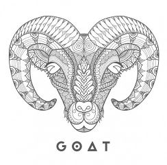 Goat head logo with goat word charcoal 1 w640h480
