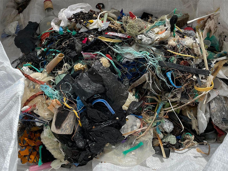 Beach clean litter © Ruby Stothard