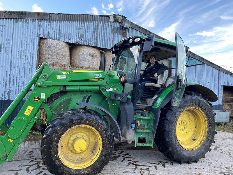 Mark on a tractor © Rosie Hutchings