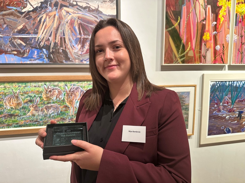 Mya Bambrick wins Young Ornithologist of the Year Award
