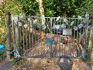 Gate at the entrance to the Deneway Nature Reserve