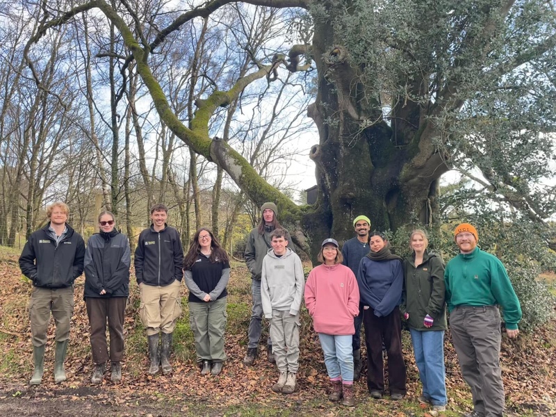 A minibus adventure - a youth group enjoy a walk and talk at Old Lodge