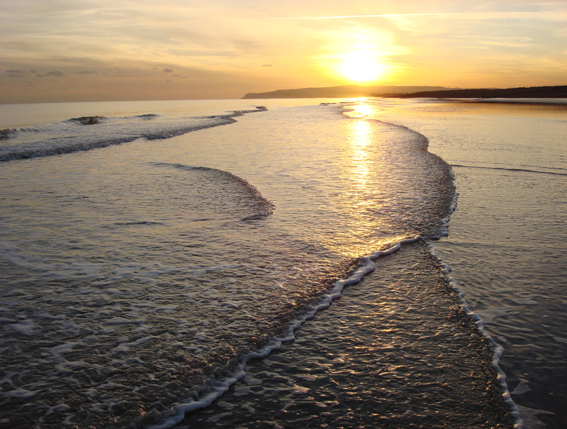 The sea at sunset