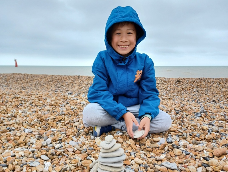 A pebble tower