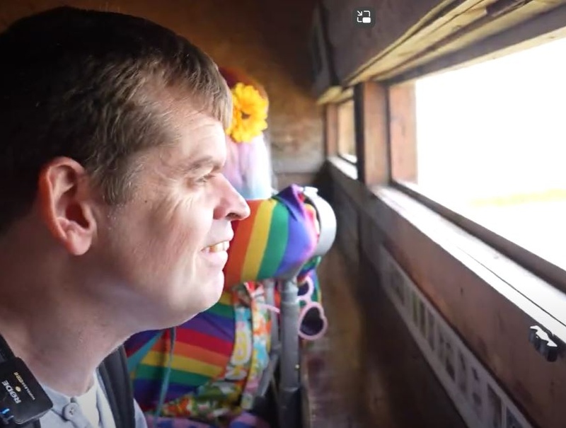Martin birdwatching