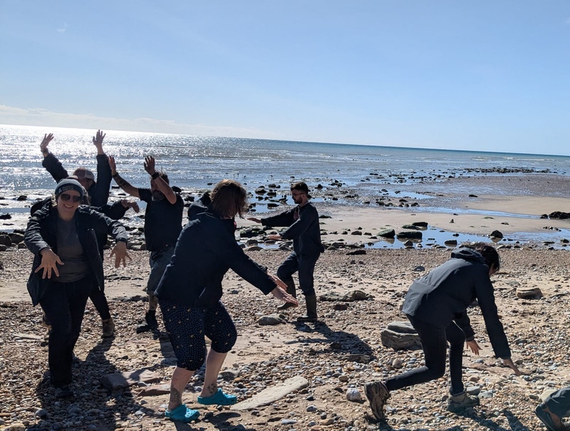 Pagan ritual dance to the tides